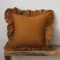 Linen Ruffle Edge Cushion Cover
