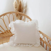 Linen Ruffle Edge Cushion Cover