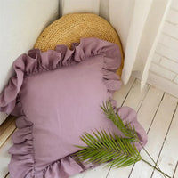 Linen Ruffle Edge Cushion Cover