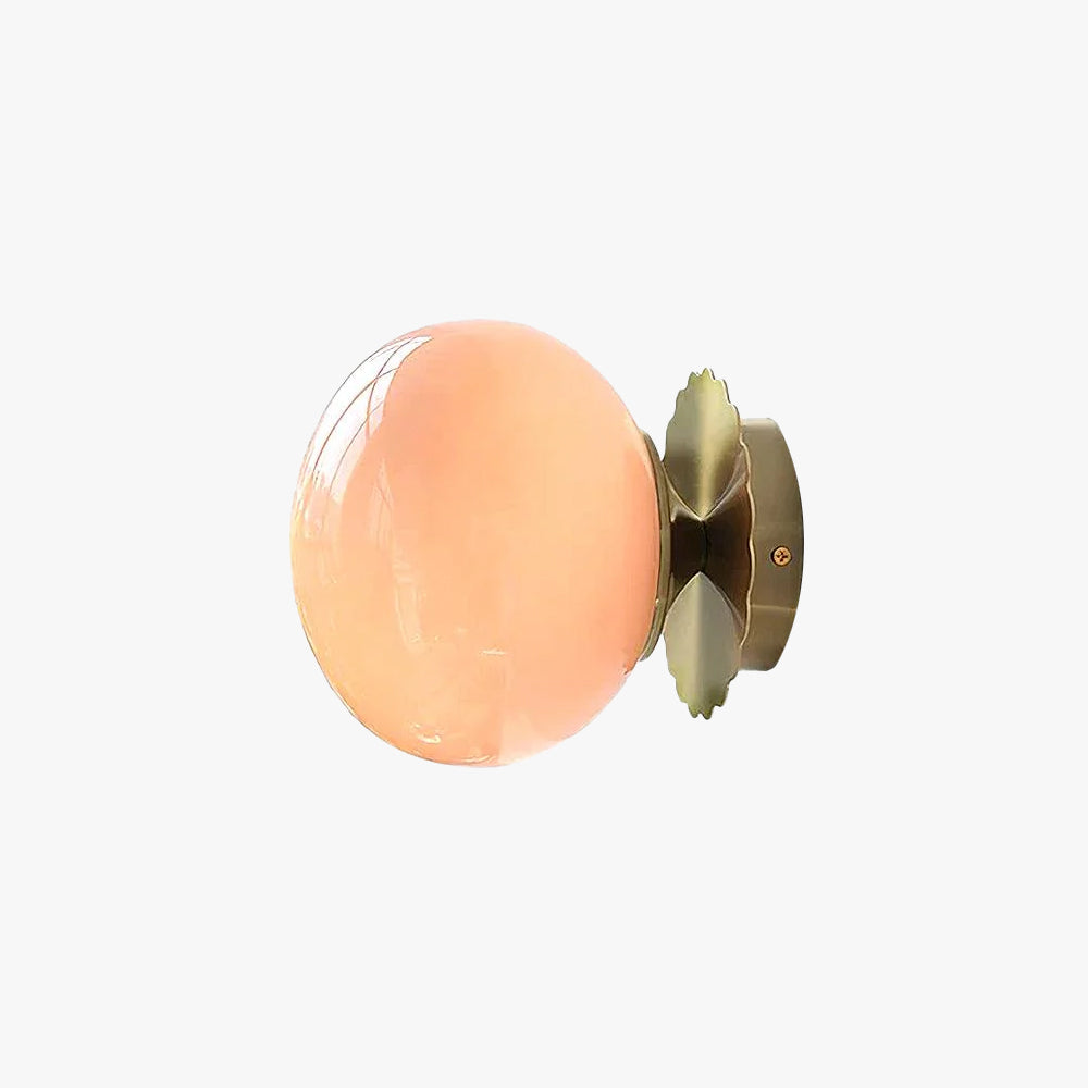 Perla Rose Glass Globe Wall Light