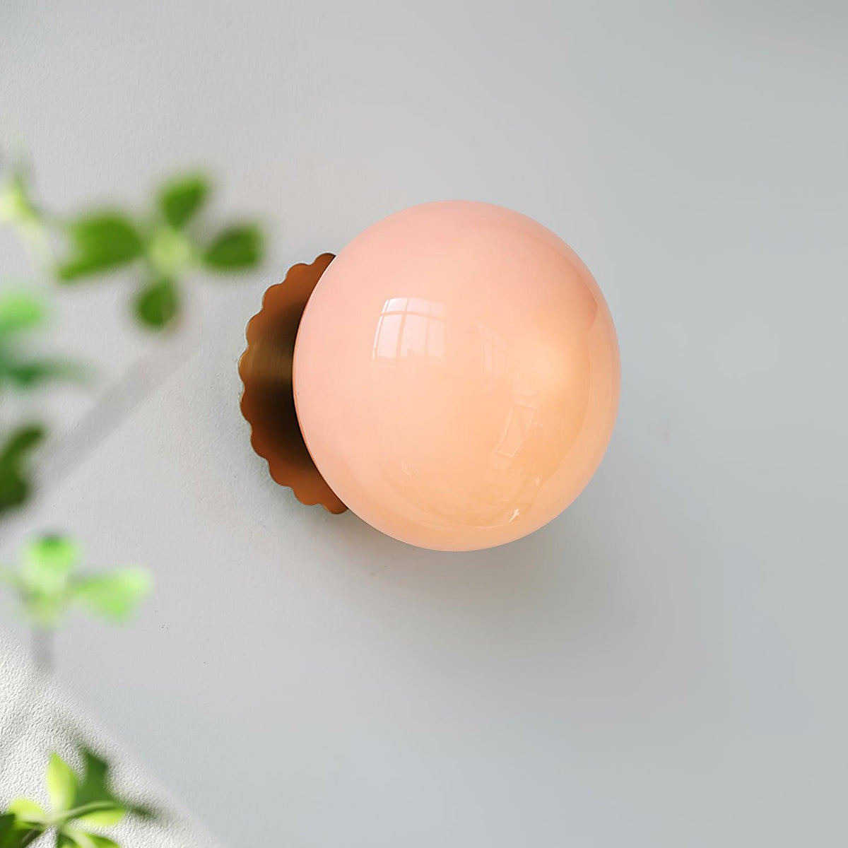 Perla Rose Glass Globe Wall Light