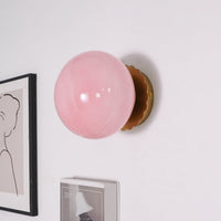 Perla Rose Glass Globe Wall Light