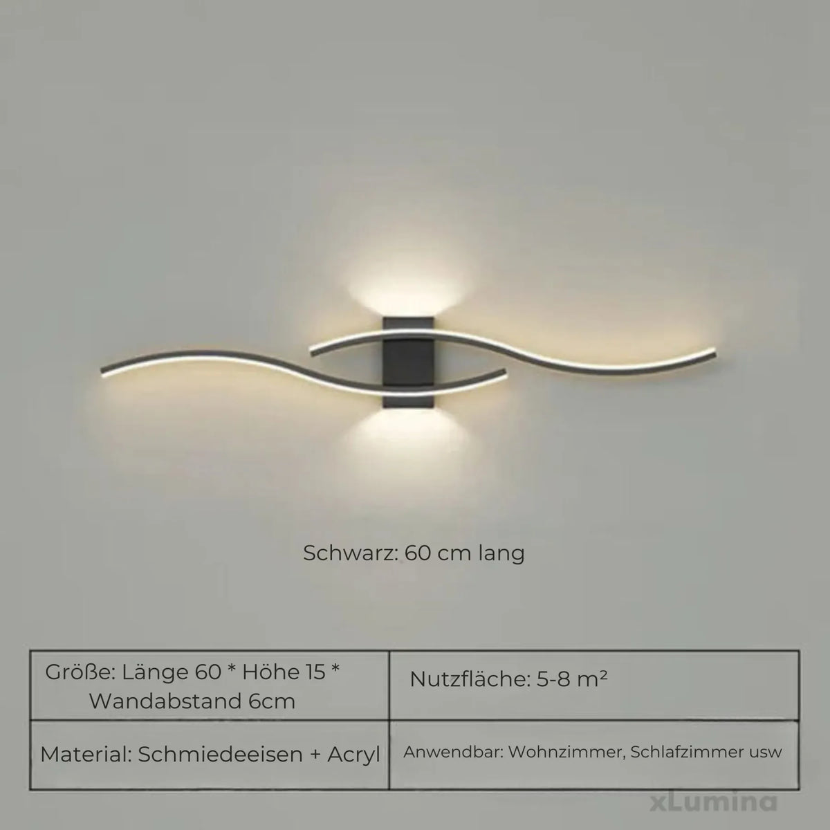 Dimmable Linear Wall Light Band 60cm