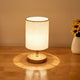Linen and Wood Table Lamp 25cm