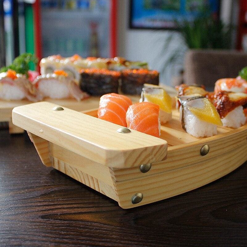 Wooden Sushi Serving Boat