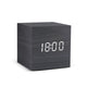 Wood-Effect LED Cube Alarm Clock