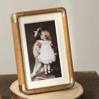 Brass-Corner Wooden Photo Frame