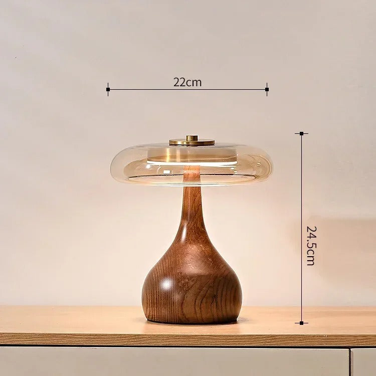 Andi Brass and Walnut Table Lamp
