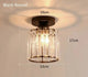Crystal and Metal Corridor Ceiling Light