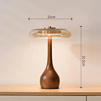 Andi Brass and Walnut Table Lamp