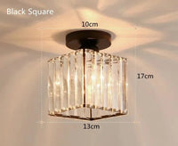 Crystal and Metal Corridor Ceiling Light