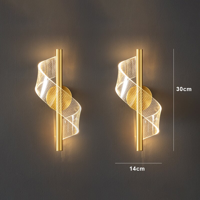 Glass Candelabra Wall Light 30cm