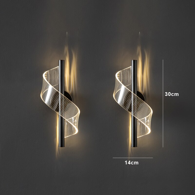 Glass Candelabra Wall Light 30cm