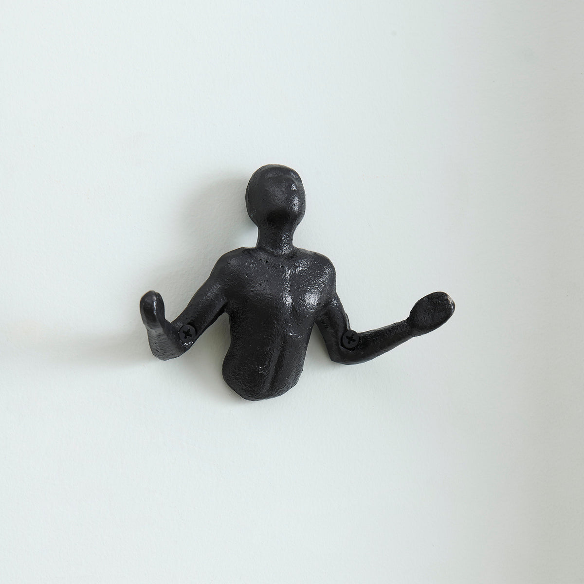 Cast Iron Hand Wall Hooks, Pair