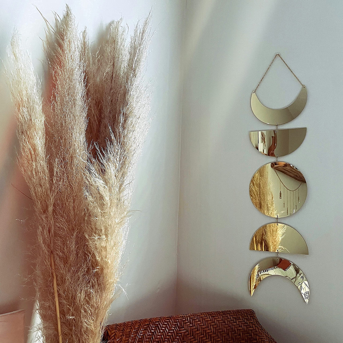 Moon Phase Mirror Wall Set