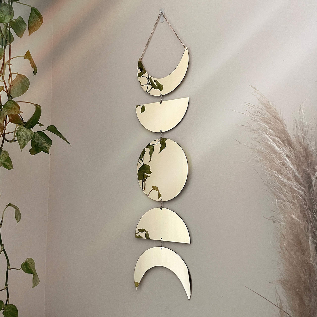 Moon Phase Mirror Wall Set