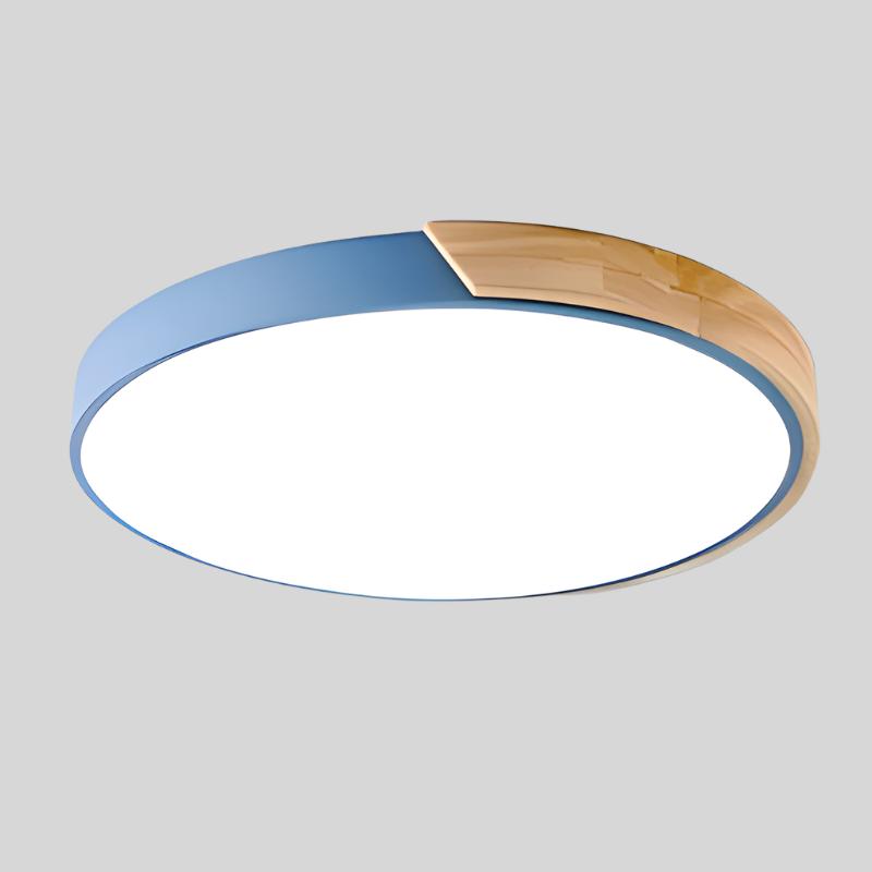 Macaron Wood-Trim Ceiling Light
