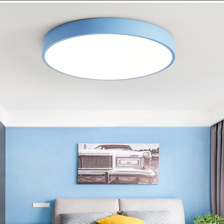 Macaron Wood-Trim Ceiling Light